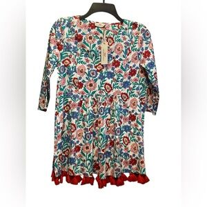 Vineyard Vines Floral Kids Swim Coverup - Red, Blue, Green